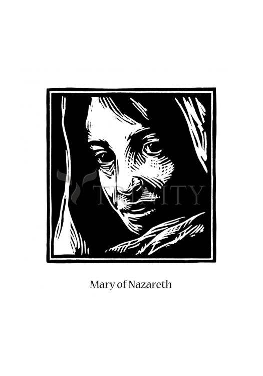 Mary of Nazareth - Holy Card by Julie Lonneman - Trinity Stores
