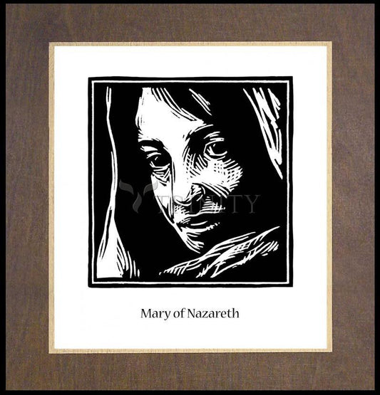 Mary of Nazareth - Wood Plaque Premium by Julie Lonneman - Trinity Stores