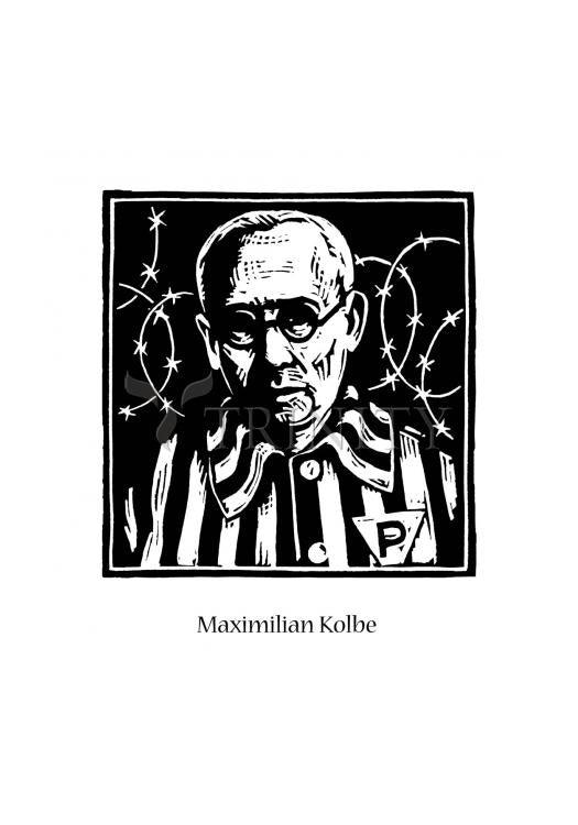 St. Maximilian Kolbe - Holy Card by Julie Lonneman - Trinity Stores