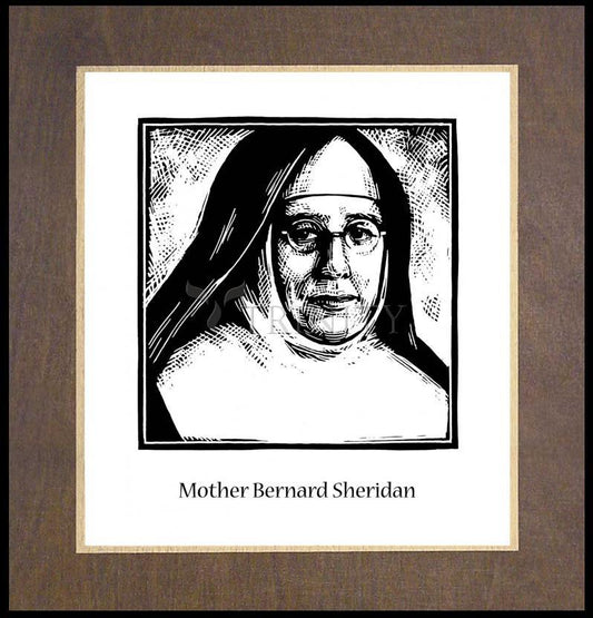 Mother Bernard Sheridan - Wood Plaque Premium by Julie Lonneman - Trinity Stores
