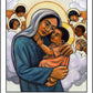 Madonna and Child with Cherubs - Wood Plaque by Julie Lonneman - Trinity Stores