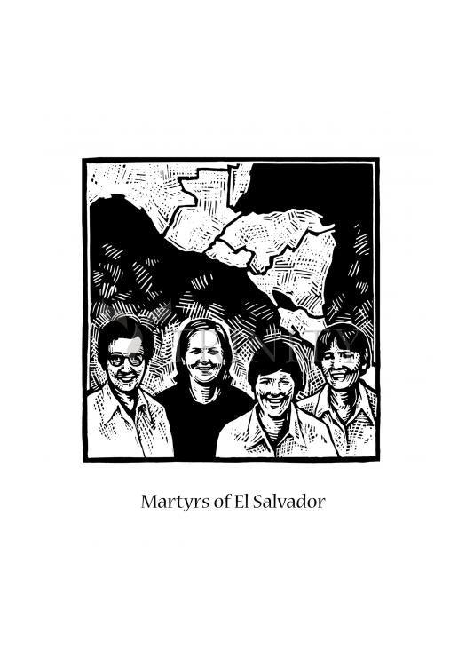 Martyrs of El Salvador - Holy Card by Julie Lonneman - Trinity Stores