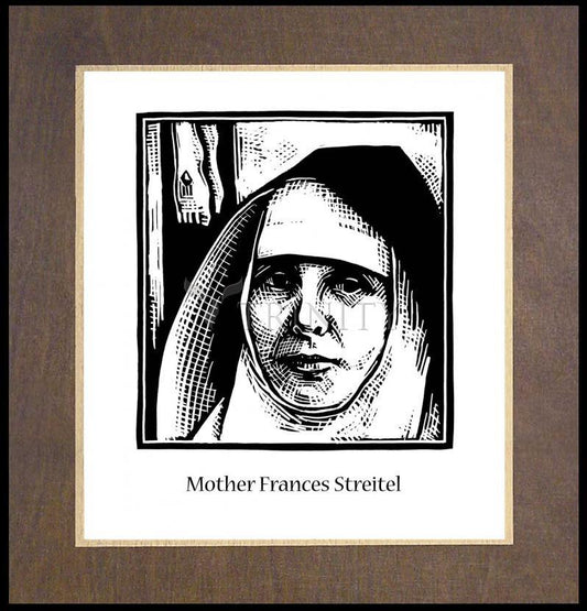Mother Frances Streitel - Wood Plaque Premium by Julie Lonneman - Trinity Stores