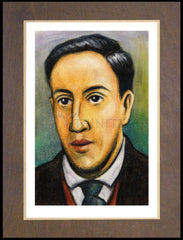 Wood Plaque Premium - Bl. Miguel Pro by J. Lonneman