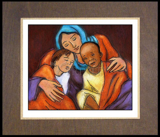 Mother of Mercy - Wood Plaque Premium by Julie Lonneman - Trinity Stores