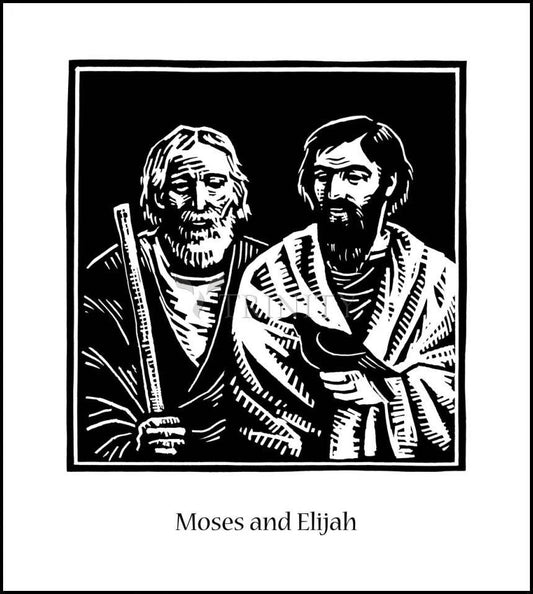 Moses and Elijah - Wood Plaque by Julie Lonneman - Trinity Stores