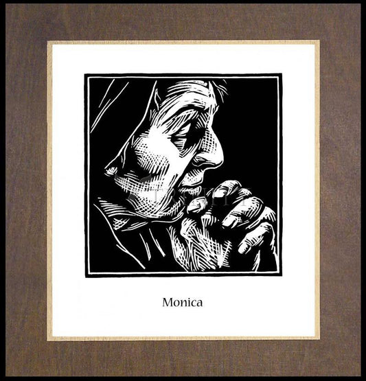 St. Monica - Wood Plaque Premium by Julie Lonneman - Trinity Stores