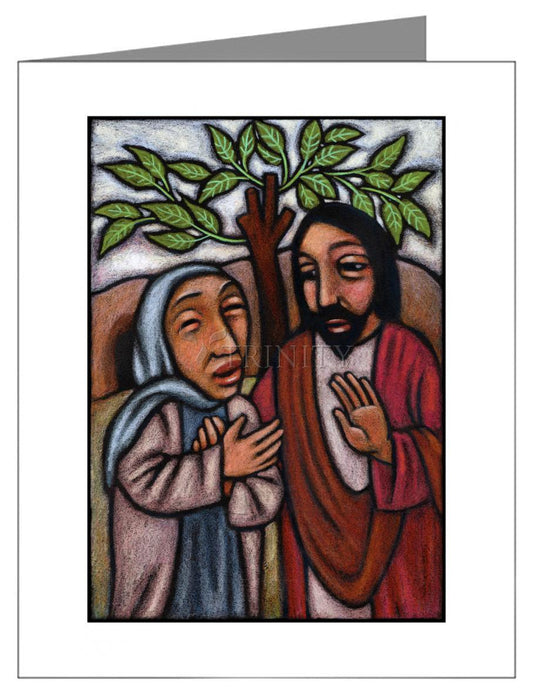 Lent, 5th Sunday - Martha Pleads With Jesus - Note Card by Julie Lonneman - Trinity Stores