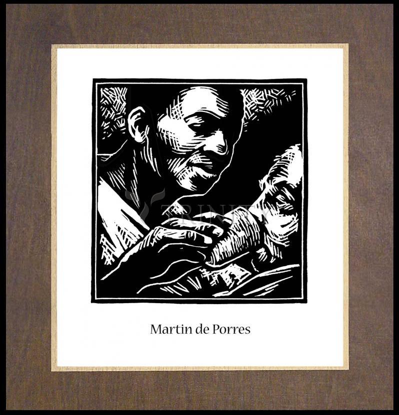 St. Martin de Porres - Wood Plaque Premium by Julie Lonneman - Trinity Stores