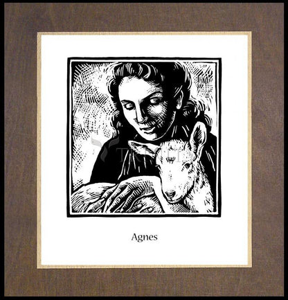 St. Agnes - Wood Plaque Premium by Julie Lonneman - Trinity Stores