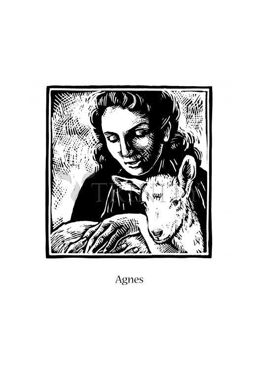 St. Agnes - Holy Card by Julie Lonneman - Trinity Stores