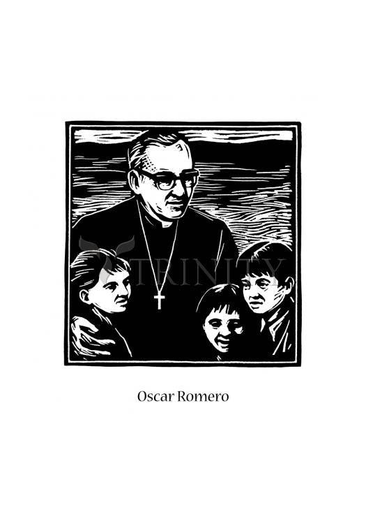 St. Oscar Romero - Holy Card by Julie Lonneman - Trinity Stores