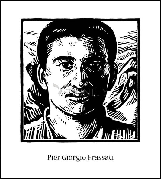 St. Pier Giorgio Frassati - Wood Plaque by Julie Lonneman - Trinity Stores