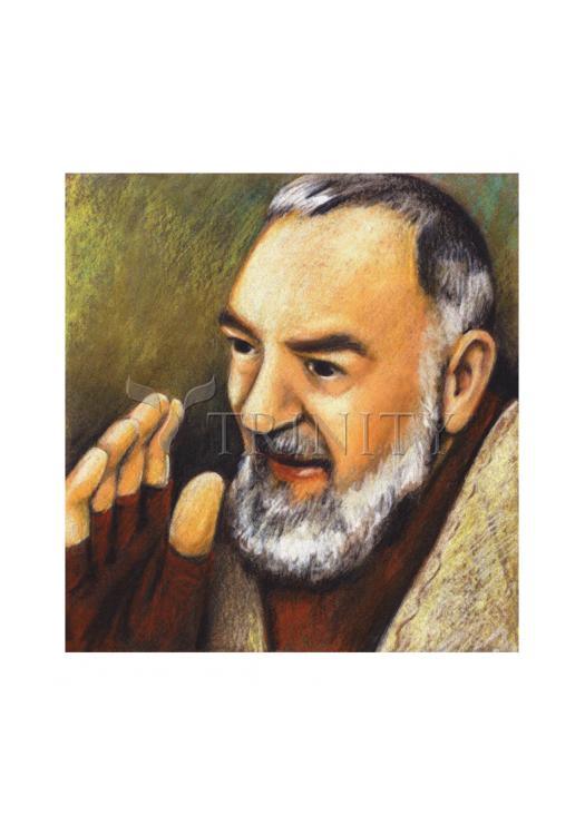 St. Padre Pio - Holy Card by Julie Lonneman - Trinity Stores