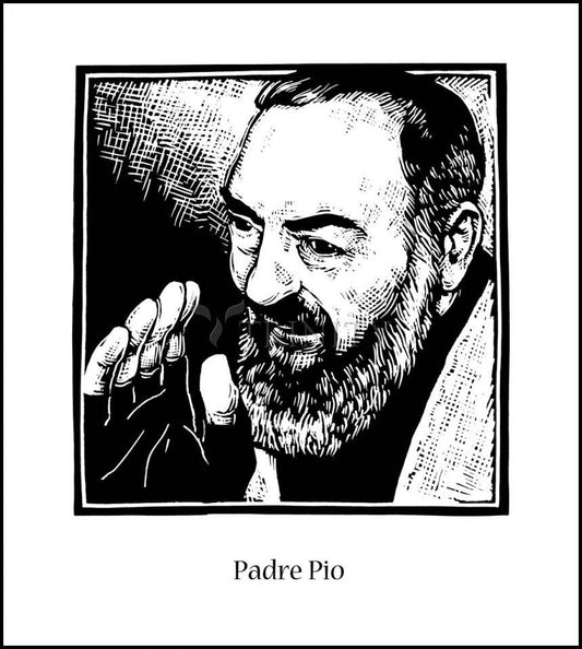 St. Padre Pio - Wood Plaque by Julie Lonneman - Trinity Stores