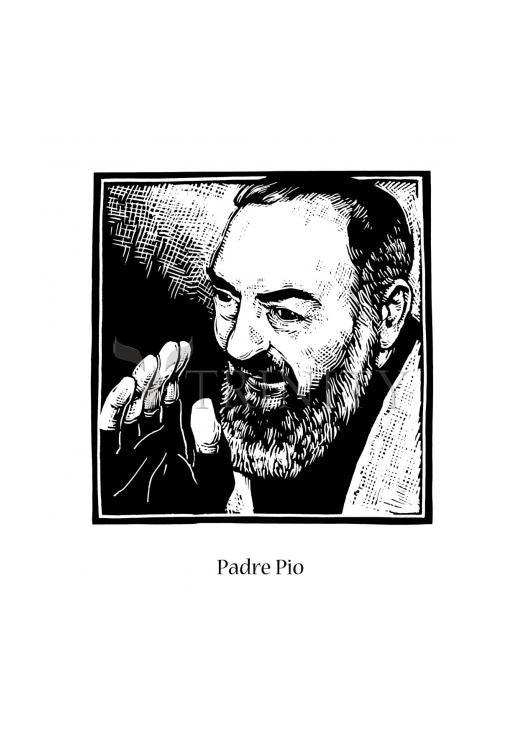 St. Padre Pio - Holy Card by Julie Lonneman - Trinity Stores
