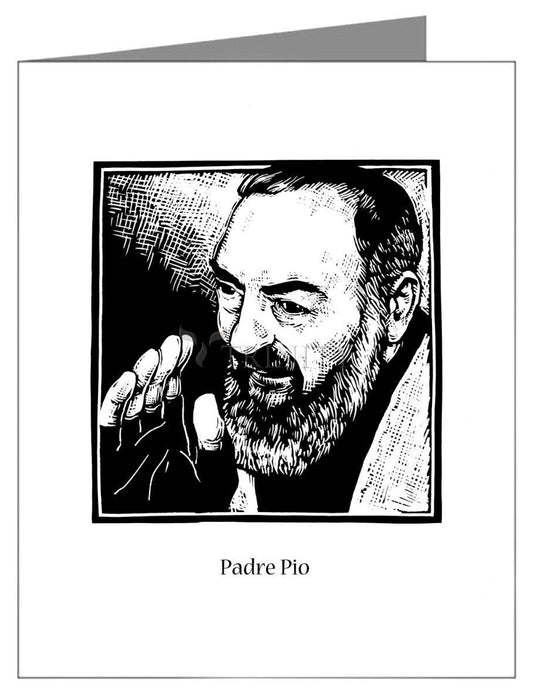 St. Padre Pio - Note Card Custom Text by Julie Lonneman - Trinity Stores