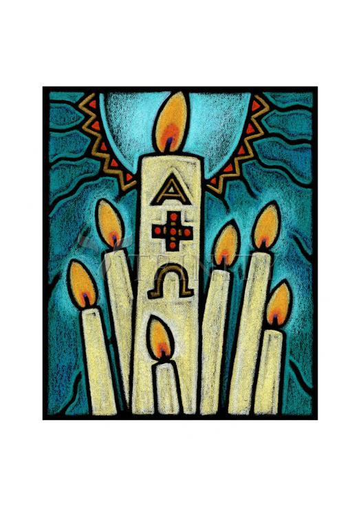 Paschal Candle - Holy Card by Julie Lonneman - Trinity Stores