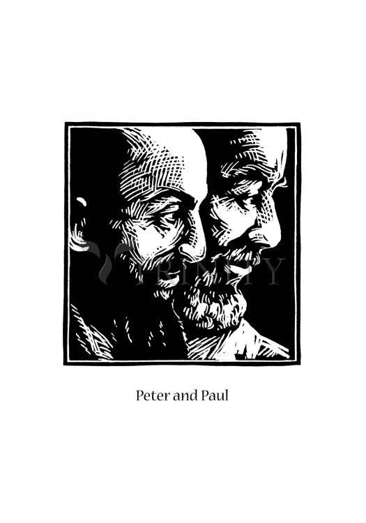 Sts. Peter and Paul - Holy Card by Julie Lonneman - Trinity Stores