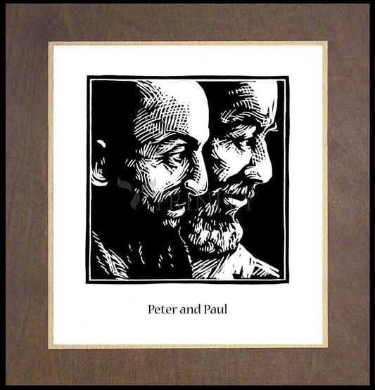 Sts. Peter and Paul - Wood Plaque Premium