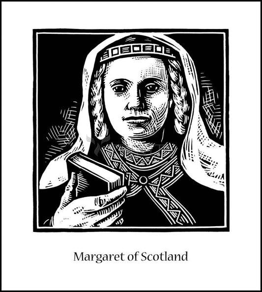 St. Margaret of Scotland - Wood Plaque by Julie Lonneman - Trinity Stores