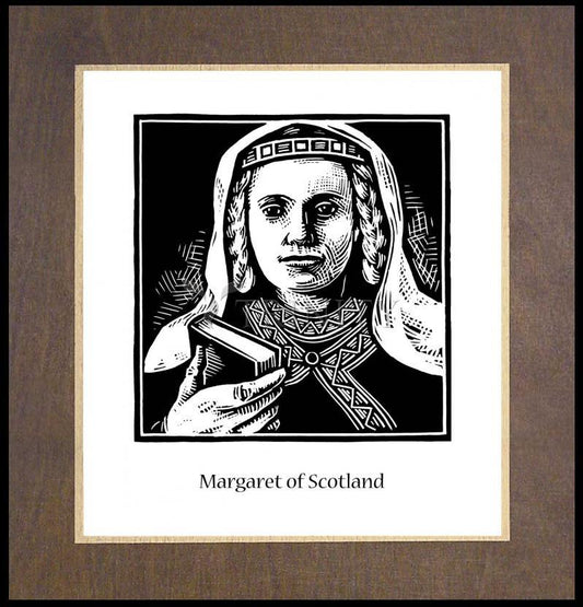 St. Margaret of Scotland - Wood Plaque Premium by Julie Lonneman - Trinity Stores