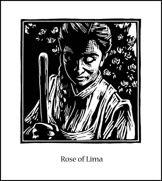 St. Rose of Lima - Wood Plaque by Julie Lonneman - Trinity Stores