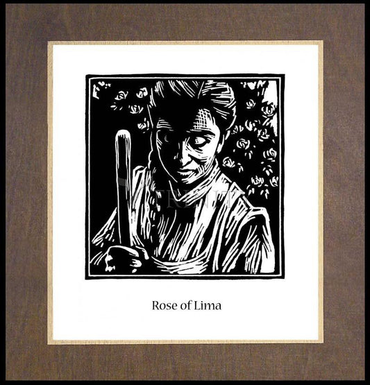 St. Rose of Lima - Wood Plaque Premium by Julie Lonneman - Trinity Stores