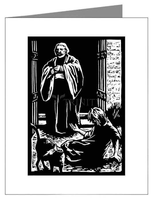 St. Lazarus and Rich Man - Note Card by Julie Lonneman - Trinity Stores