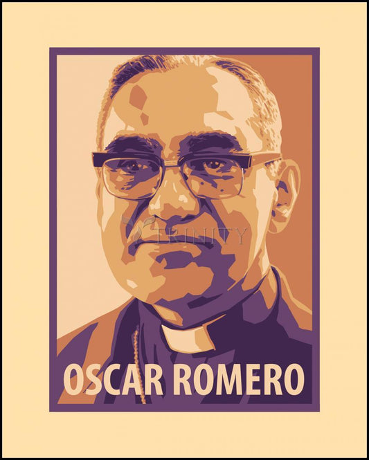 St. Oscar Romero - Wood Plaque by Julie Lonneman - Trinity Stores