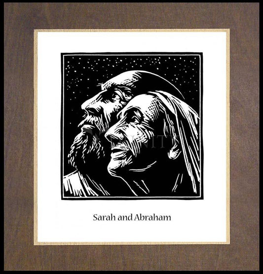 Sarah and Abraham - Wood Plaque Premium by Julie Lonneman - Trinity Stores
