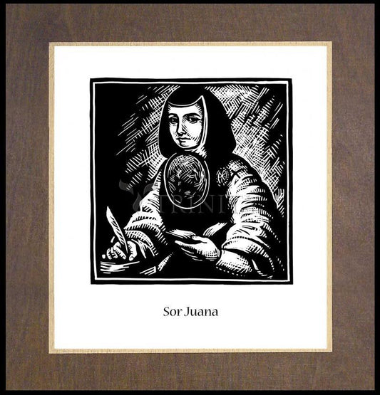 Sor Juana Inés de la Cruz - Wood Plaque Premium by Julie Lonneman - Trinity Stores