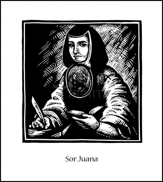 Sor Juana Inés de la Cruz - Wood Plaque by Julie Lonneman - Trinity Stores