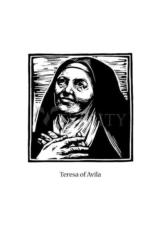 St. Teresa of Avila - Holy Card by Julie Lonneman - Trinity Stores