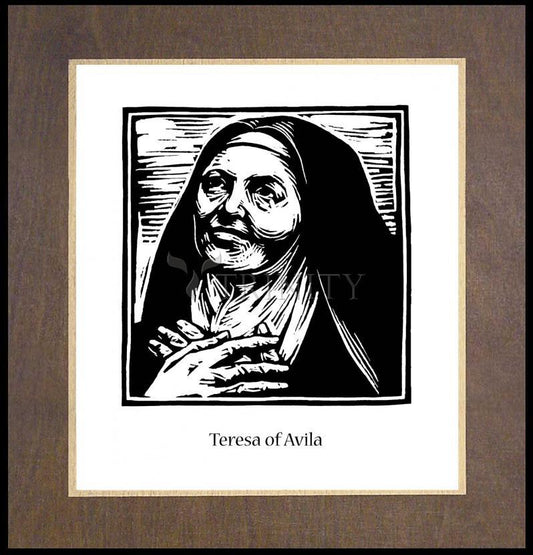St. Teresa of Avila - Wood Plaque Premium by Julie Lonneman - Trinity Stores