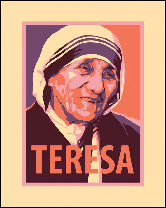 St. Teresa of Calcutta - Wood Plaque by Julie Lonneman - Trinity Stores