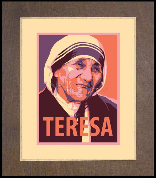 St. Teresa of Calcutta - Wood Plaque Premium by Julie Lonneman - Trinity Stores