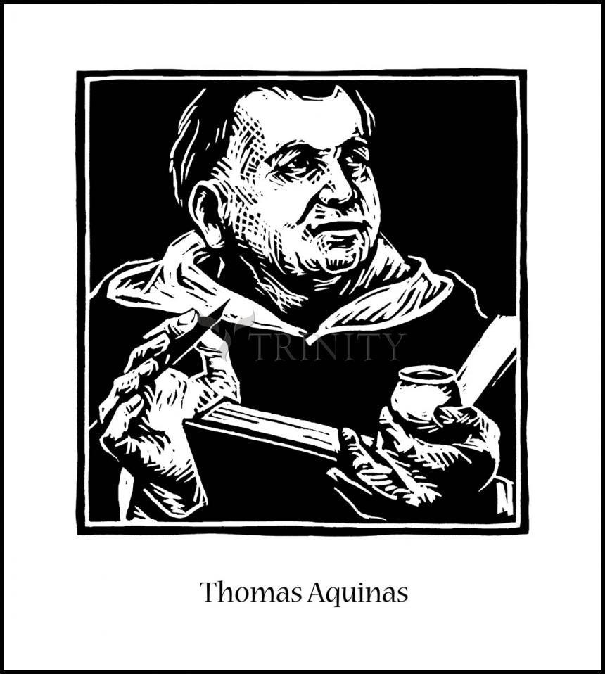 St. Thomas Aquinas - Wood Plaque by Julie Lonneman - Trinity Stores