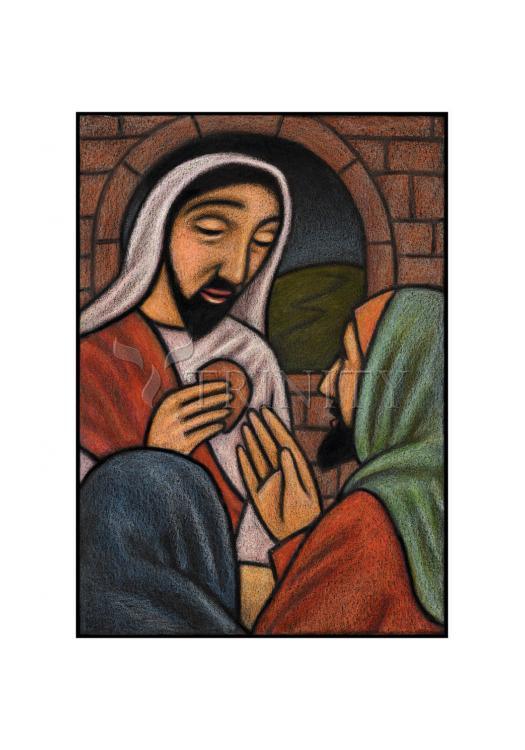 Lent, Last Supper - Passion Sunday - Holy Card by Julie Lonneman - Trinity Stores