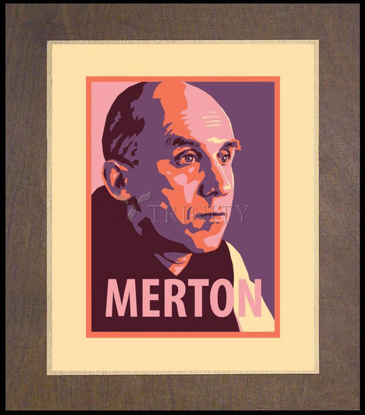 Thomas Merton - Wood Plaque Premium by Julie Lonneman - Trinity Stores