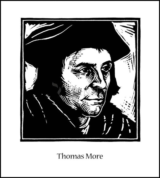 St. Thomas More - Wood Plaque by Julie Lonneman - Trinity Stores