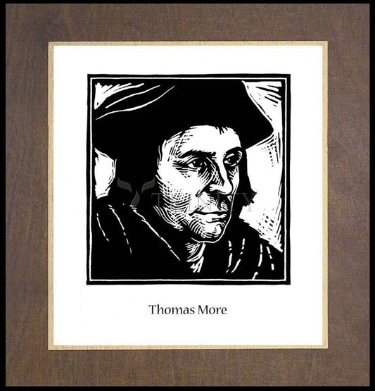 St. Thomas More - Wood Plaque Premium by Julie Lonneman - Trinity Stores
