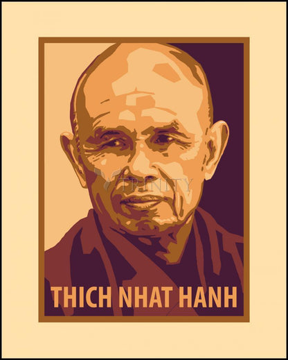 Thich Nhat Hanh - Wood Plaque by Julie Lonneman - Trinity Stores