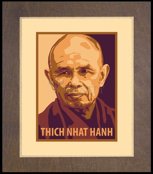 Thich Nhat Hanh - Wood Plaque Premium by Julie Lonneman - Trinity Stores