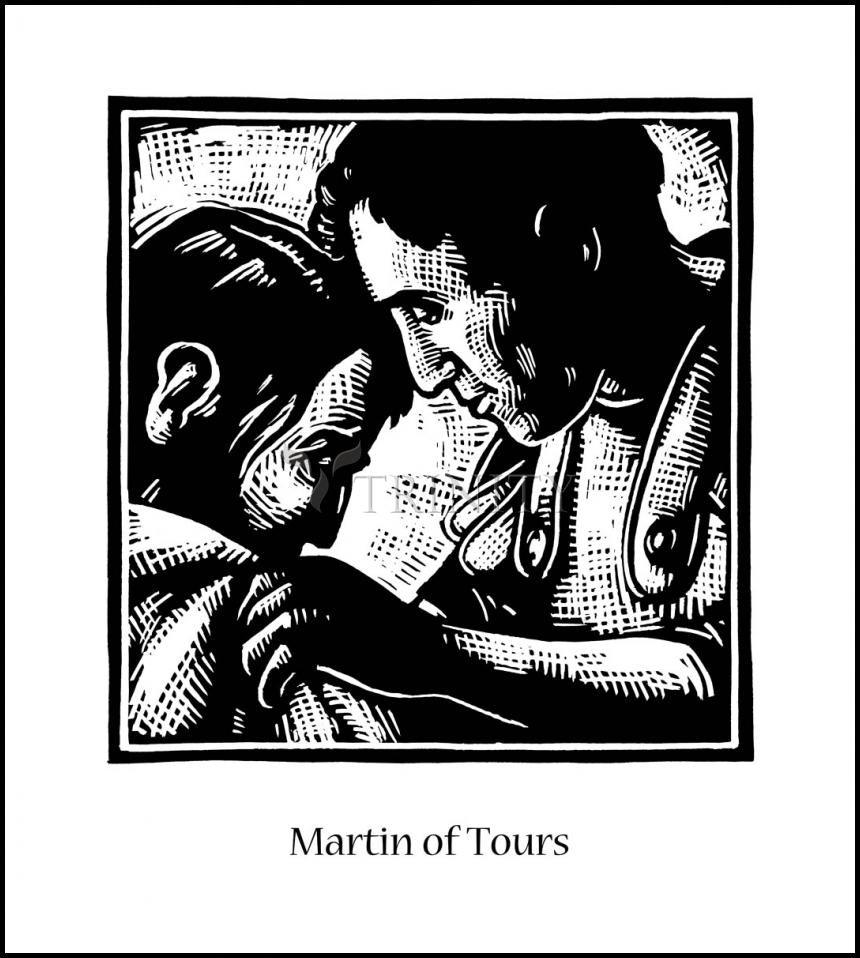 St. Martin of Tours - Wood Plaque by Julie Lonneman - Trinity Stores