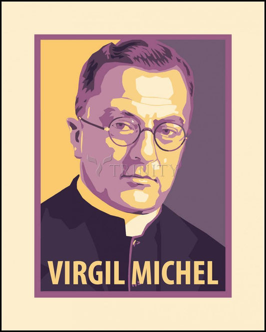 Virgil Michel - Wood Plaque by Julie Lonneman - Trinity Stores