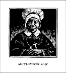 Wood Plaque - Ven. Mary Elizabeth Lange by J. Lonneman