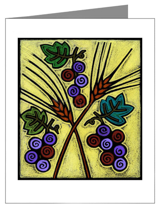 Wheat and Grapes - Note Card by Julie Lonneman - Trinity Stores