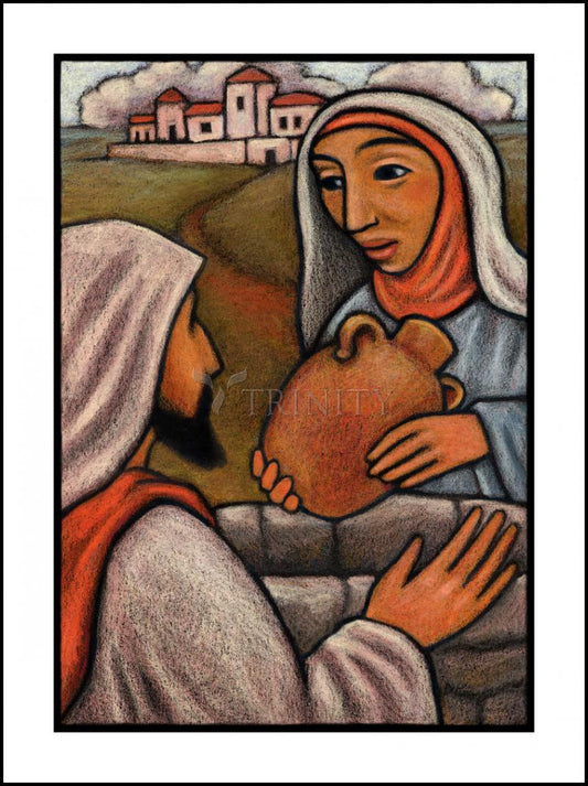 Lent, 3rd Sunday - Woman at the Well - Wood Plaque by Julie Lonneman - Trinity Stores