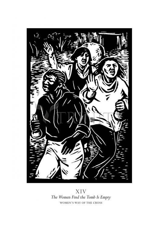 Women's Stations of the Cross 14 - The Women Find the Tomb is Empty - Holy Card by Julie Lonneman - Trinity Stores
